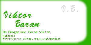 viktor baran business card